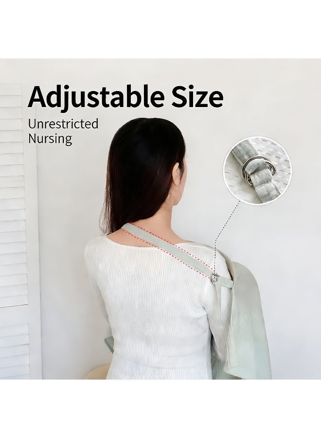 Outdoor breastfeeding cover, anti-exposure nursing shawl, privacy cover, nursing cape, breathable gauze breastfeeding cover. - Image 4
